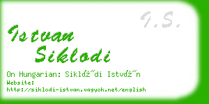 istvan siklodi business card